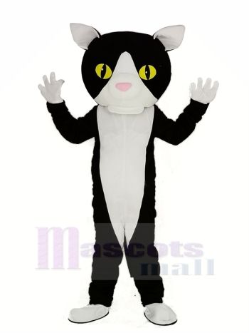 Schwarz und Weiß Katze Maskottchen Kostüm Tier