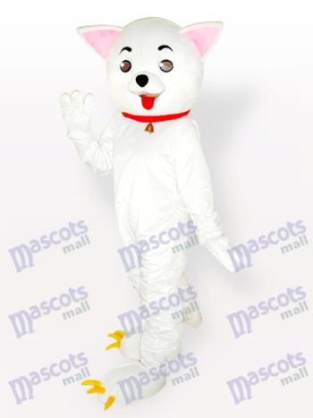 Rosa Ohren Kitty Katze Weiß Maskottchen Kostüm für Erwachsene