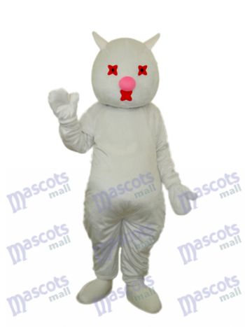 Weiße Katze Maskottchen Erwachsene Kostüm Tier