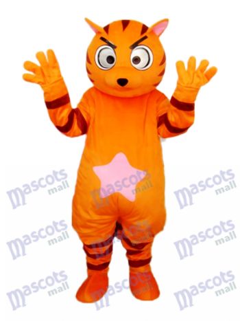 Orange Star Cat Maskottchen Adult Kostüm Tier