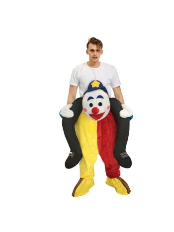 Clown mit Blau Augenbraue Tragen mich Reiten auf Halloween Weihnachten Kostüm zum Erwachsene