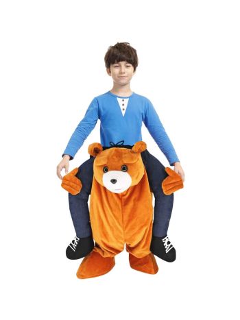 Niedlich Braun Bär Tragen mich Reiten auf Schick Kleid Kostüm zum Kind