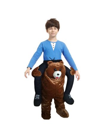 Braun Teddy Bär Tragen mich Reiten auf Schick Kleid Kostüm zum Kind