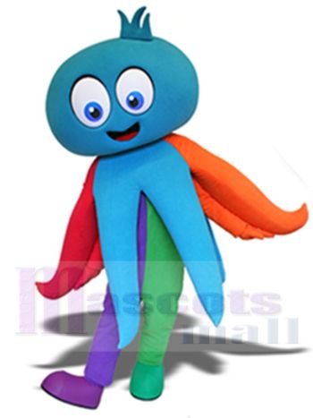 Bunte Krake Maskottchen-Kostüm Meerestier