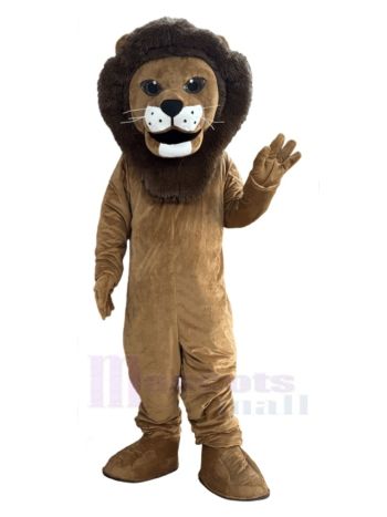 Freundlich Lächelnd Löwe Maskottchen Kostüm Tier