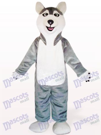 Grey Sled Wolf Hund Tier Maskottchen Kostüm