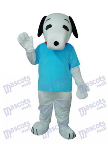 Blaues T-Shirt Snoopy Hund Maskottchen Erwachsenes Kostüm Tier