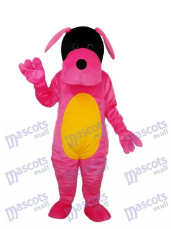 Rosa Hund Maskottchen Erwachsene Kostüm Tier