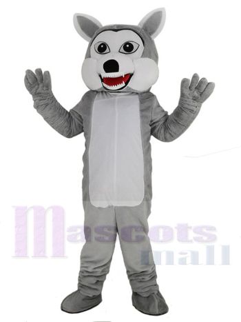 Komisch Grau Wolf Maskottchen Kostüm Tier