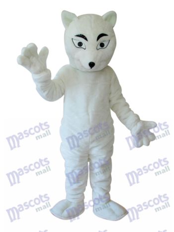 Weiß Fox Maskottchen Erwachsene Kostüm Tier