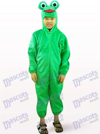 Grüner Frosch Open Face Kinder Maskottchen Kostüm