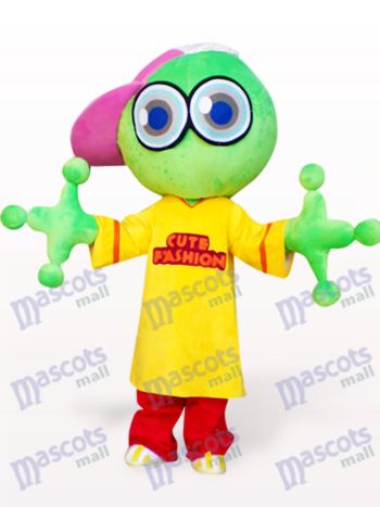 Grüner großer Hauptfrosch Maskottchen Kostüm für Erwachsene