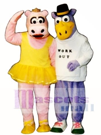 Trainieren Nilpferd Maskottchen Kostüm
