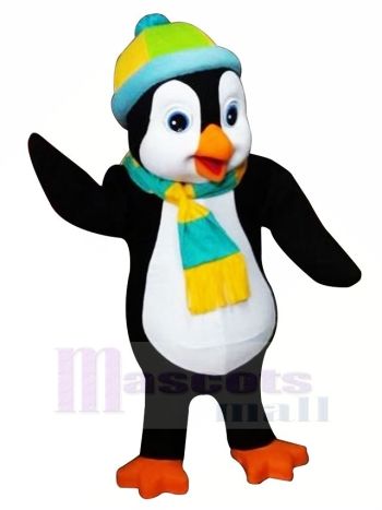 Pinguin mit Bunt Hut Maskottchen Kostüme Karikatur