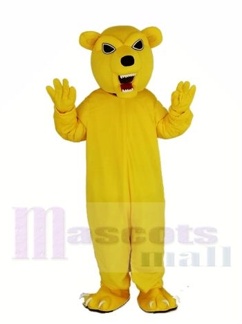 Gelber lustiger Bär Maskottchen Kostüm
