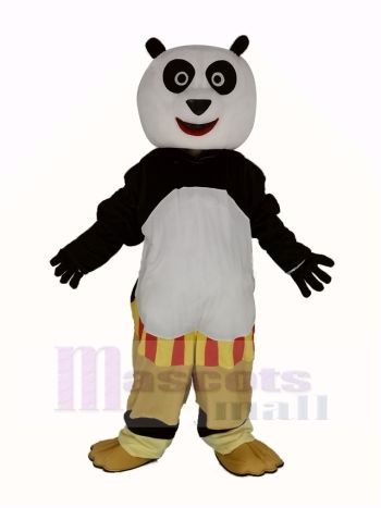 Schwarz und Weiß Kung Fu Panda Maskottchen Kostüm Tier