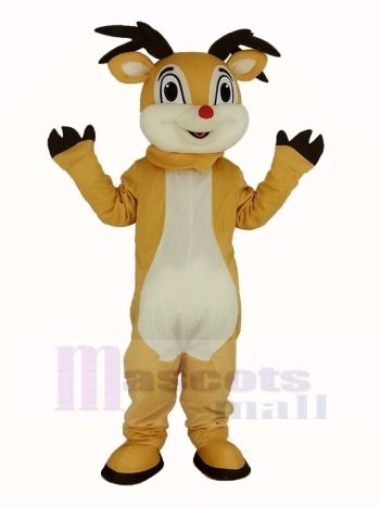Süß rot Nase Rudolph Reindeer Maskottchen Kostüm Tier