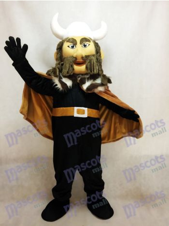 Thor das Riesen-Wikinger-Maskottchen-Kostüm mit weißem Helm