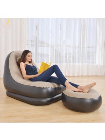 Aufblasbar Sofa mit Ottomane Fuß Schemel Haushalt Draussen