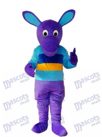Lila Känguru Maskottchen Erwachsene Kostüm Tier