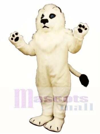 Weiß Löwe Maskottchen Kostüm