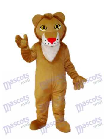 Gelbe Löwe Maskottchen Erwachsene Kostüm Tier