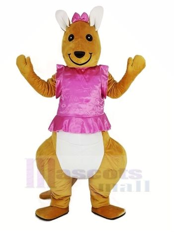 Rosa Kleid Känguru Maskottchen Kostüm Tier