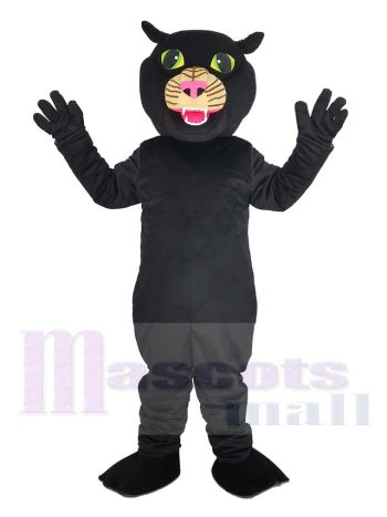 Schwarz Panther mit Rosa Nase Maskottchen Kostüm Tier