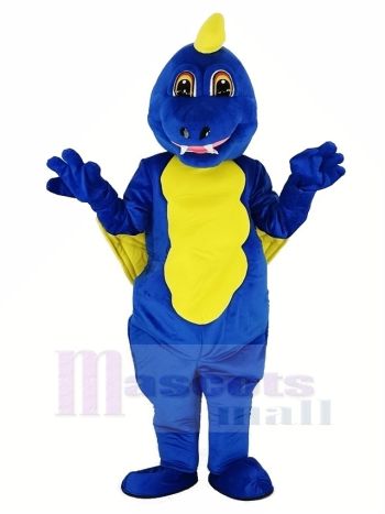Blau Fliege Drachen Maskottchen Kostüm Erwachsene