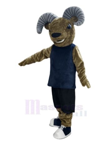 Widder in königsblauer Weste Maskottchen Kostüm Tier