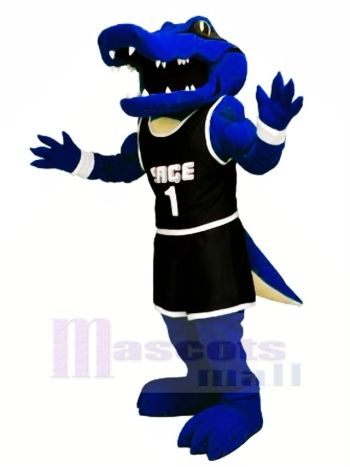Sport Blau Alligator Maskottchen Kostüme Karikatur