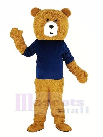 Teddy Bär Maskottchen Kostüm Karikatur