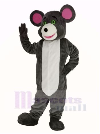 Grau Maus Rosa Ohren Maskottchen Kostüm Tier