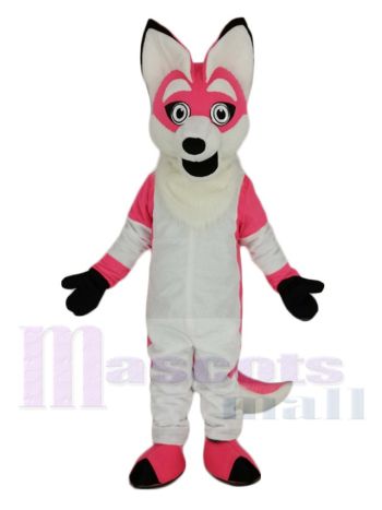 Rosa Fuchs mit Lange Schwanz Maskottchen Kostüm