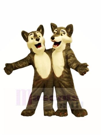 Jungen & Mädchen Wolf Maskottchen Kostüme