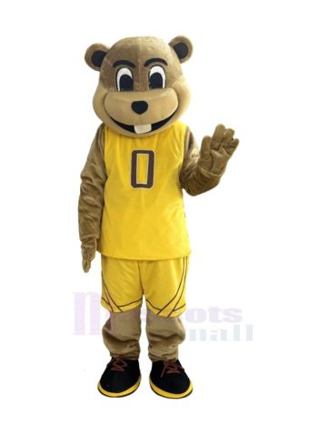 Sport Goldener Gopher Maskottchen Kostüm