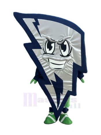 Silber Eckig Blitz Maskottchen Kostüm