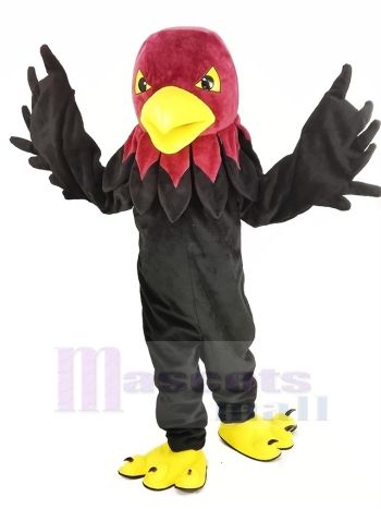 Cool Schwarz Falke Maskottchen Kostüm Tier