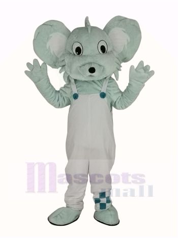Grau Koala im Weiß Mantel Maskottchen Kostüm
