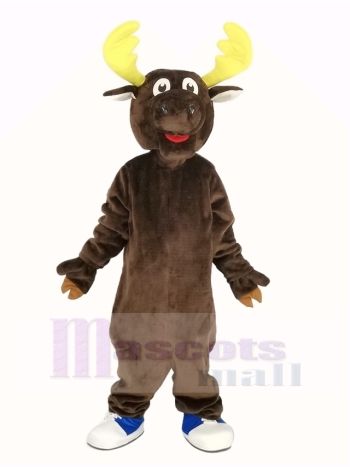 Komisch Braun Elch Maskottchen Kostüm Tier