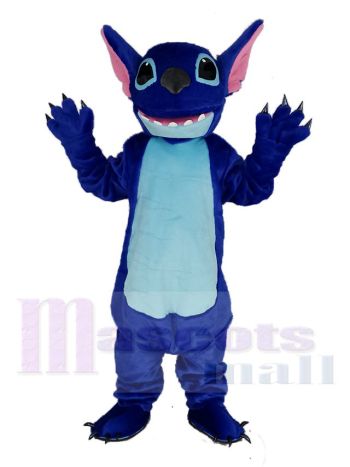 Komisch Blau Lilo & Stitch Maskottchen Kostüm