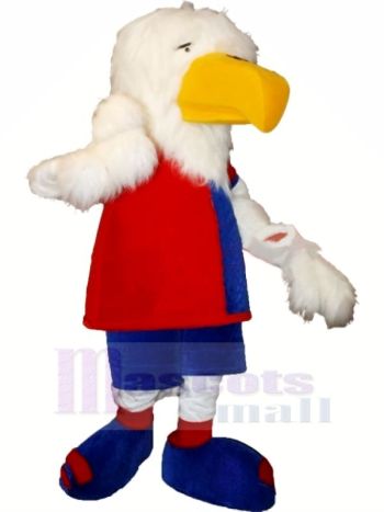 Süß Weiß Adler Maskottchen Kostüme Karikatur