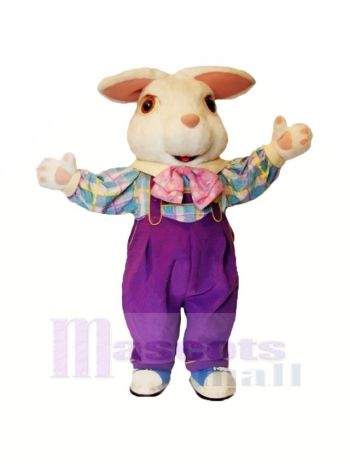 Weiß Pelzig Ostern Hase Maskottchen Kostüme Karikatur