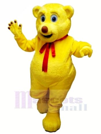 Gelb Süß Teddy Bär Maskottchen Kostüme Karikatur