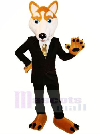 Gentleman Wolf mit Passen Maskottchen Kostüme Karikatur