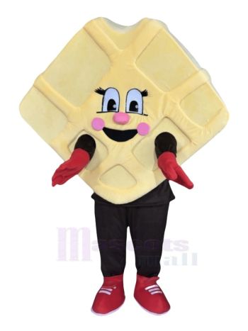 Süße Waffel Maskottchen Kostüm Essen Dessert