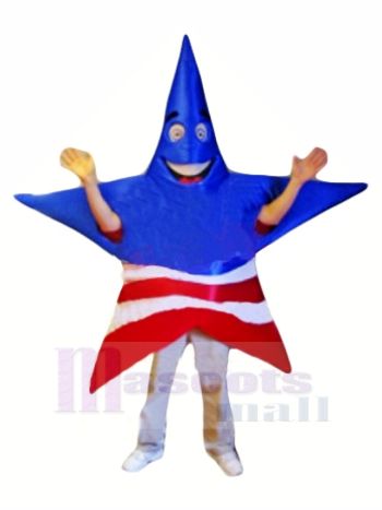 amerikanisch Patriot Star Maskottchen Kostüm Karikatur