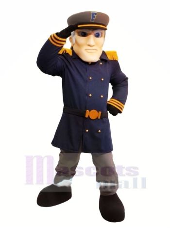 Cool Admiral Dave Maskottchen Kostüm Menschen