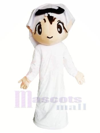 Süß Araber Junge Maskottchen Kostüm Karikatur	