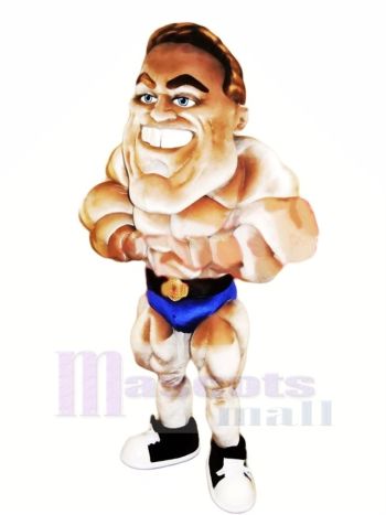 Stark Bodybuilder Maskottchen Kostüm Karikatur